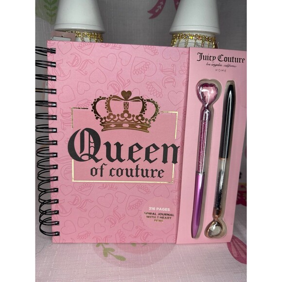 Juicy Couture Pink Journal/Notebook with 2 Heart Pens - Picture 4 of 4